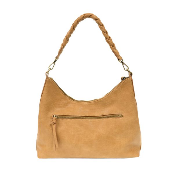 Joy Susan Selene Slouchy Hobo Bad with Braided Handle - Camel