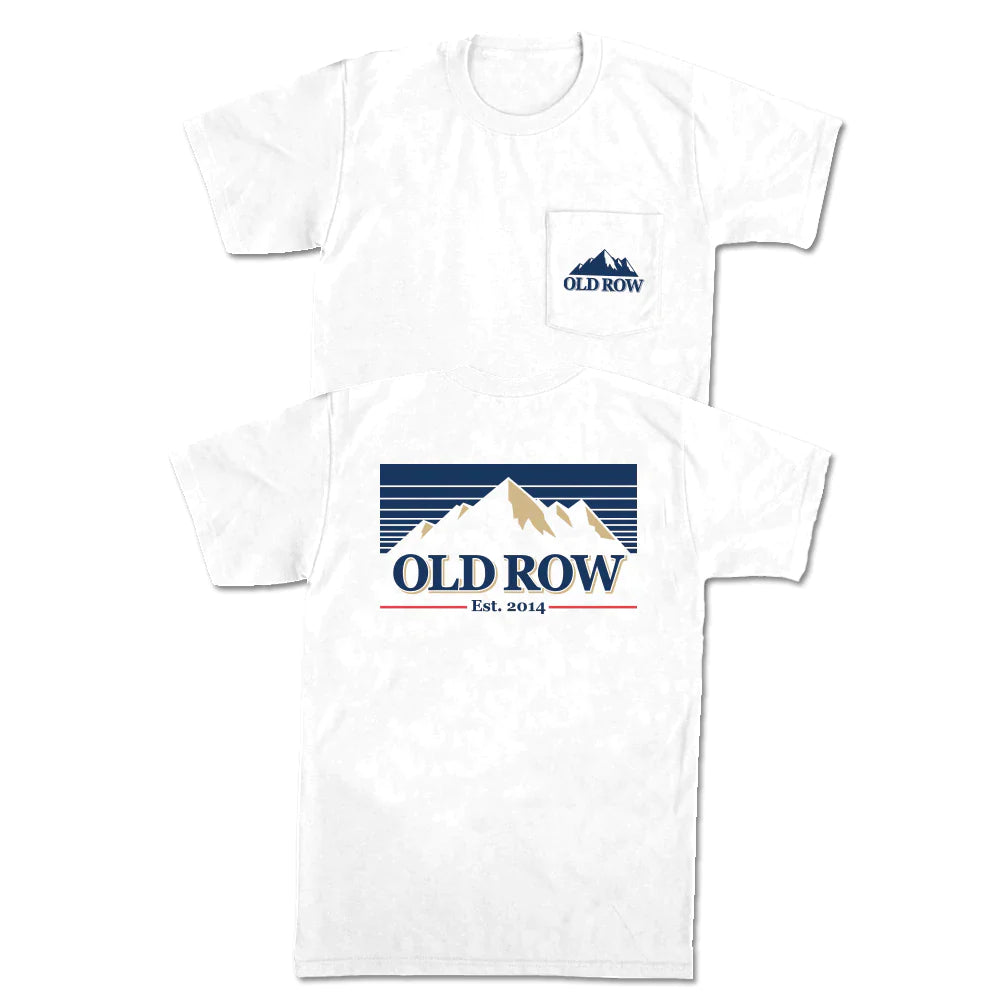 Camiseta con bolsillo Mountain Brew de Old Row - Blanco 