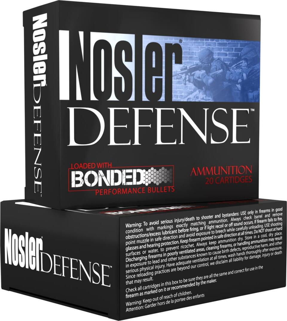 Nosler Defense 40 S&W 200 Grain JHP 20 Rounds