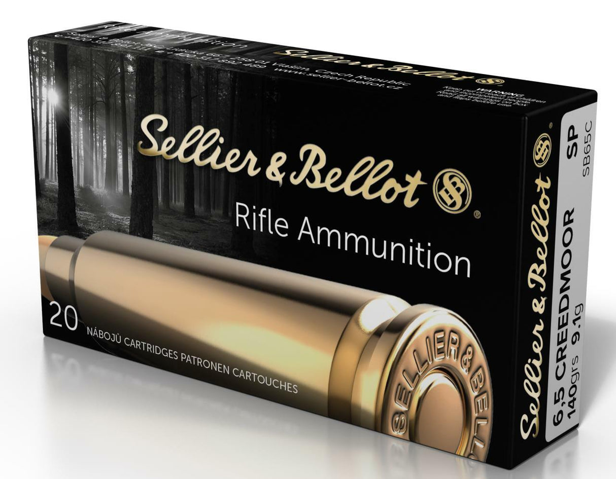 Rifle Sellier &amp; Bellot 6.5 Creedmoor 140 Grain Soft Point (SP) - 20 rondas