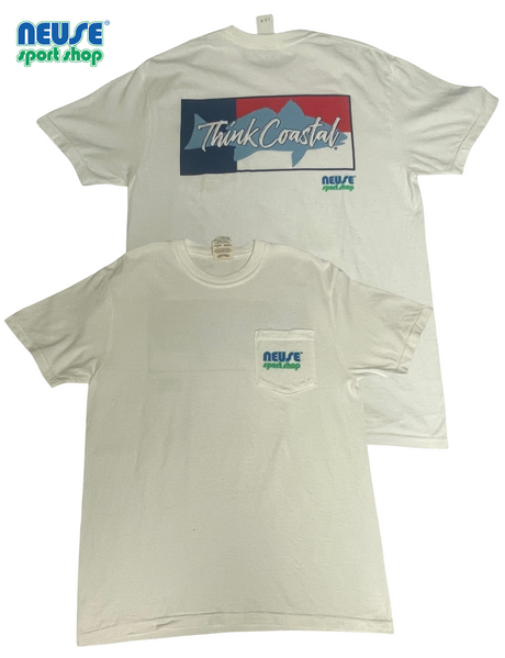 Neuse Sport Shop "Think Coastal" Camisetas de bolsillo de colores cómodos