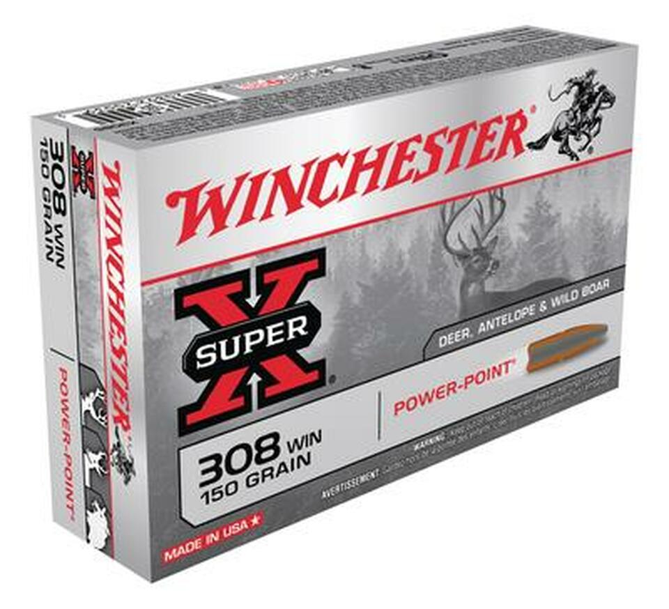 Winchester Super-X .308 Winchester 150 granos Power-Point 20 rondas