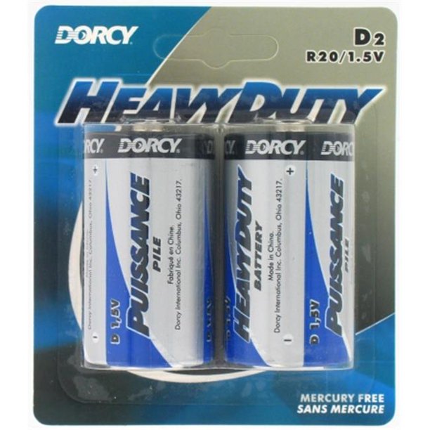 Dorcy Mastercell Super Heavy-Duty D-Cell Alkaline Battery  2-Pack