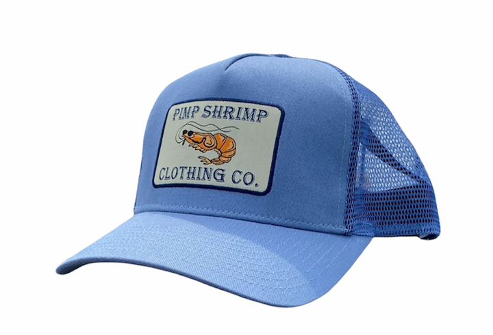 Pimp Shrimp Blue Trucker Hat
