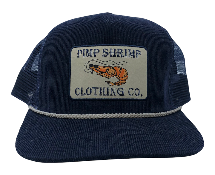 Sombrero de cuerda de pana azul marino Pimp Shrimp