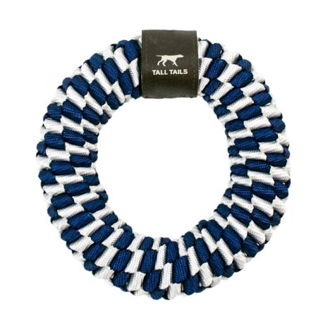 Tall Tails Navy Braided Ring Toy 6"