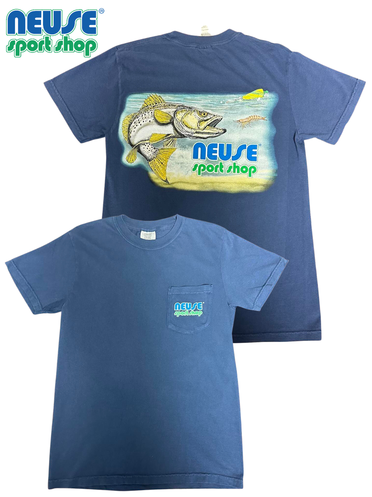 Neuse Sport Shop “Riekmann Trout” Short Sleeve Pocketed T-Shirt