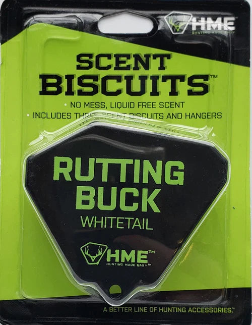 HME Scent Biscuit Rutting Buck Whitetail Scent, paquete de 3