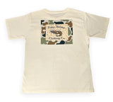 Pimp Shrimp Short Sleeve Camo-Back Pocketed T-Shirt - Cream