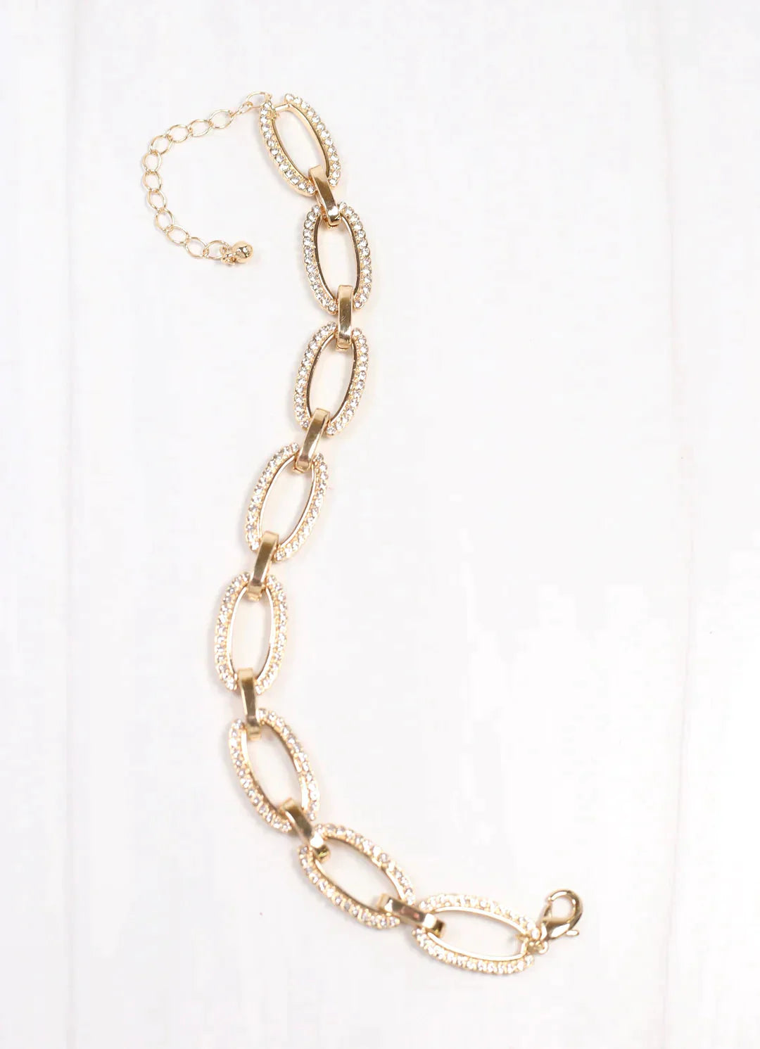 Caroline Hill Steen Gold CZ Link Bracelet