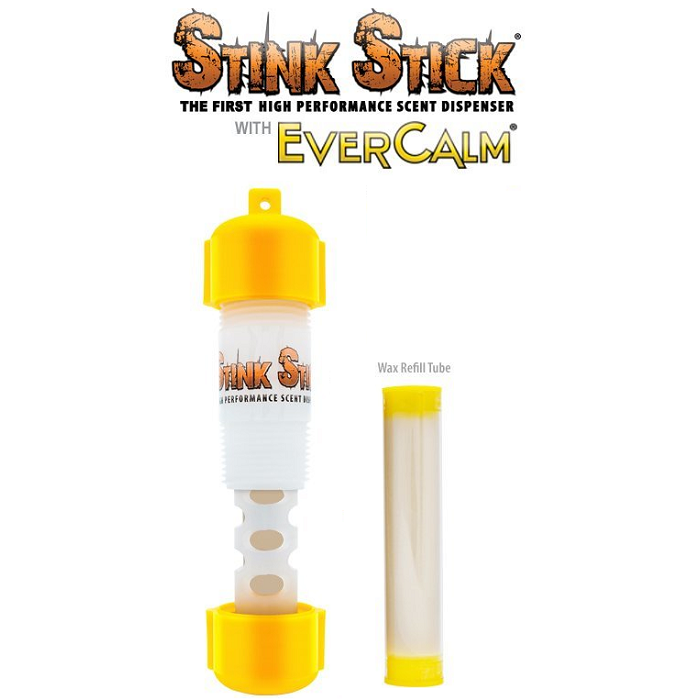 Dispensador de aroma amarillo Conquest Stink Stick con EverCalm