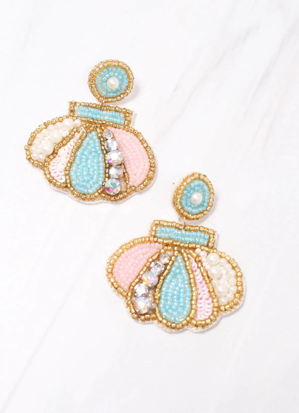 Caroline Hill Triton Multi Seashell Earring